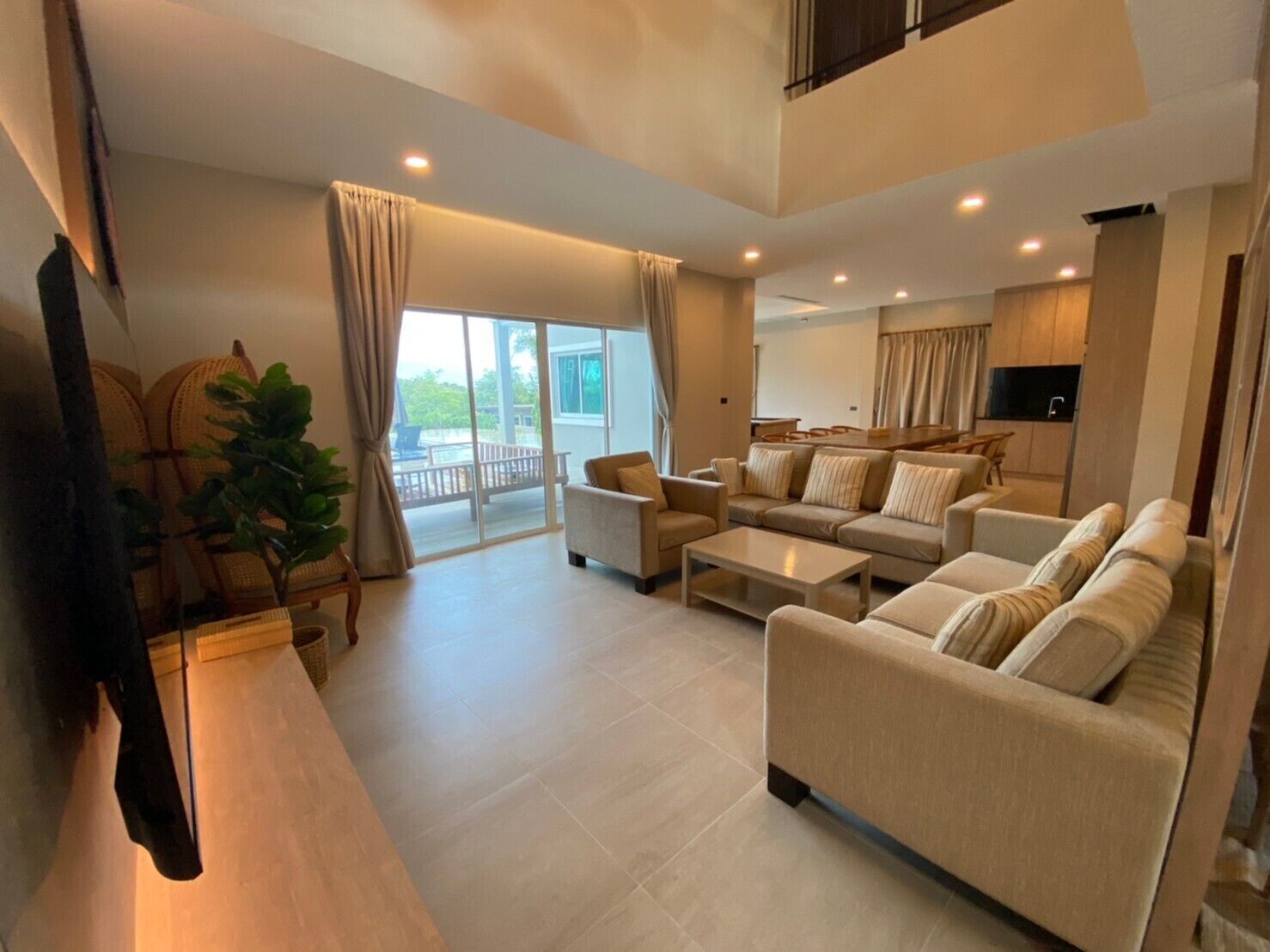 Family Villa, 4 Bedrooms | Living area | 40-inch LED TV with satellite channels, TV