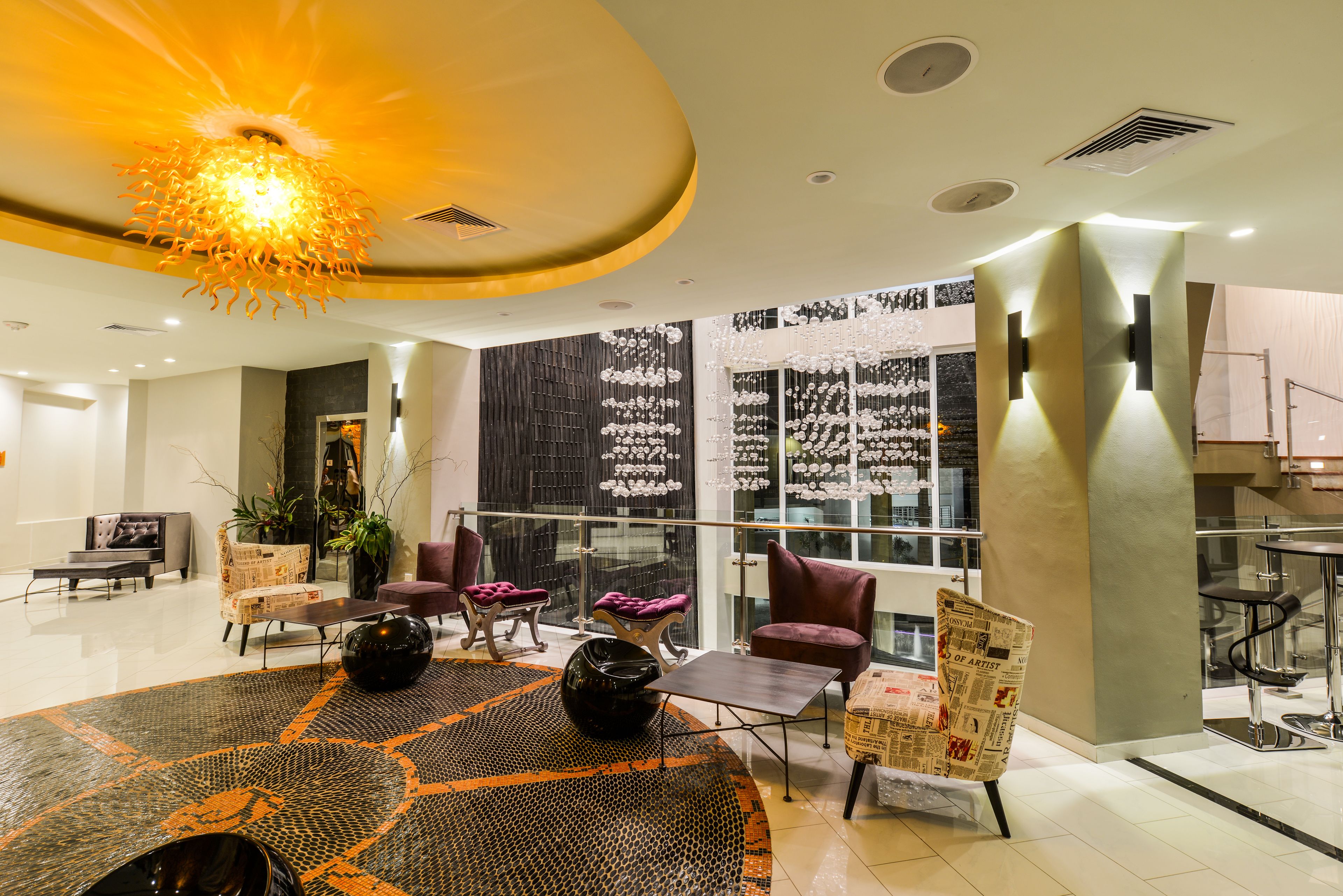 Sala de estar en el lobby