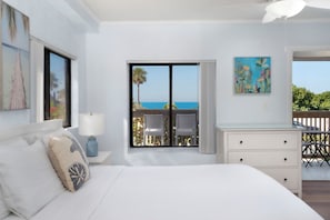 Estudio Deluxe, varias camas, vista al océano | Sábanas de algodón egipcio y ropa de cama de alta calidad