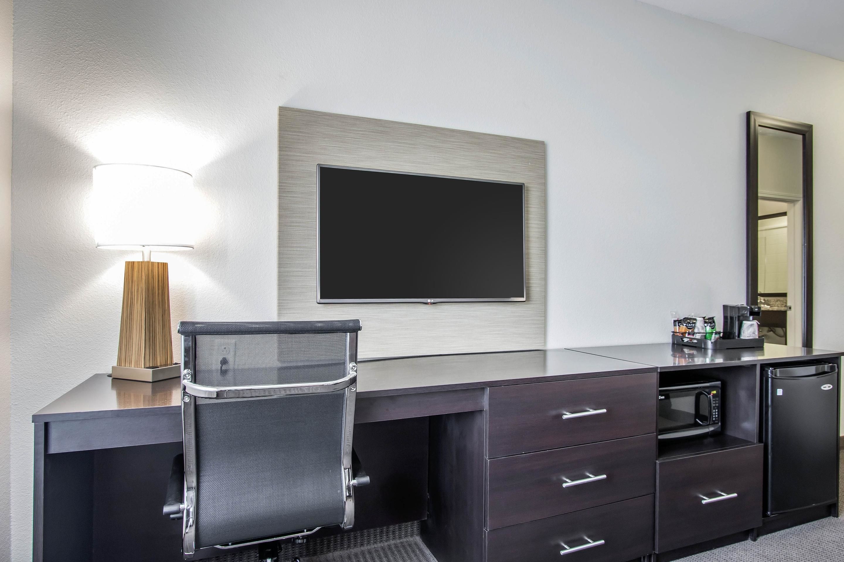 desk, blackout curtains, iron/ironing board, free cots/infant beds