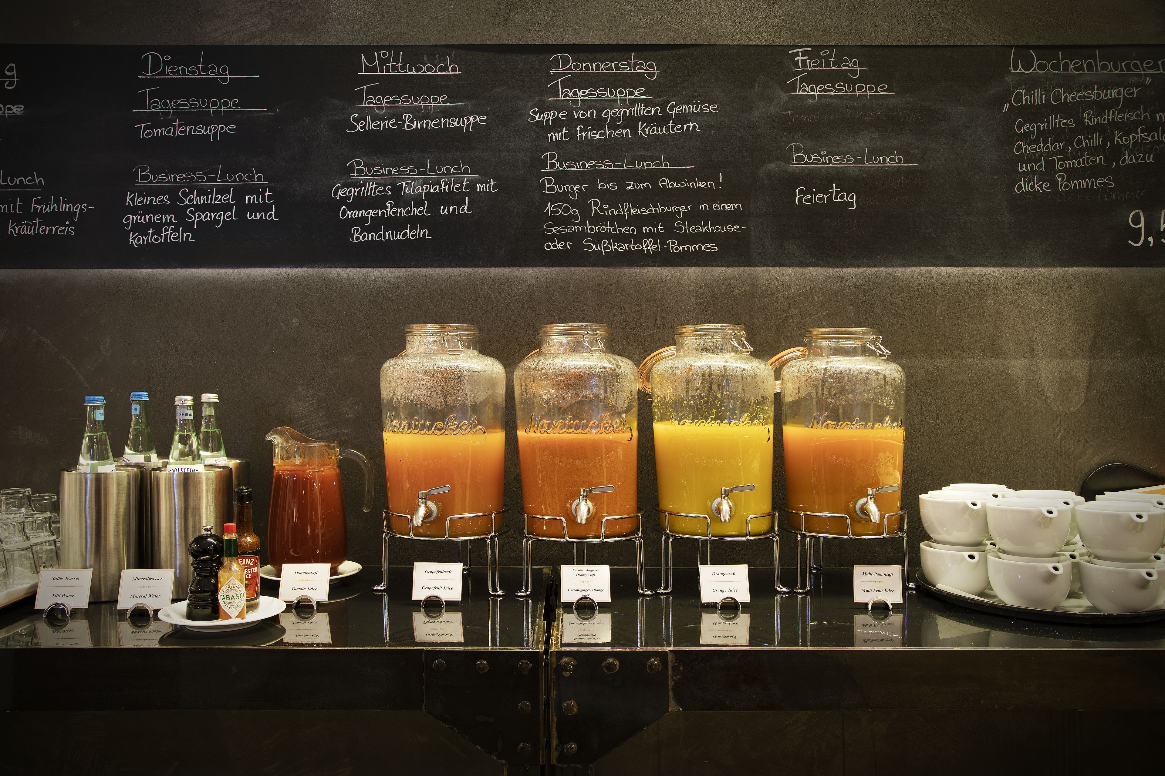 daily buffet breakfast (eur 28 per person)