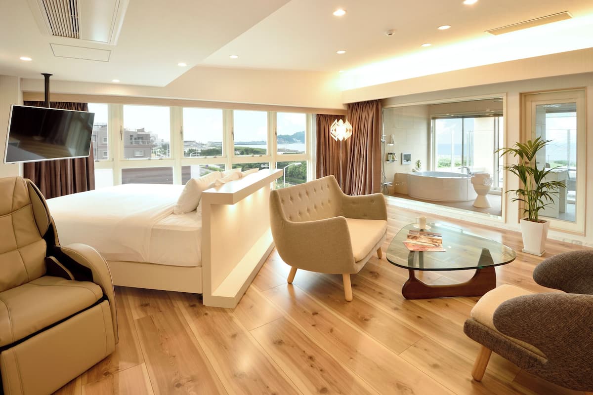 Suite Premium, vue océan (Ocean Side, Top Floor) | Coin séjour