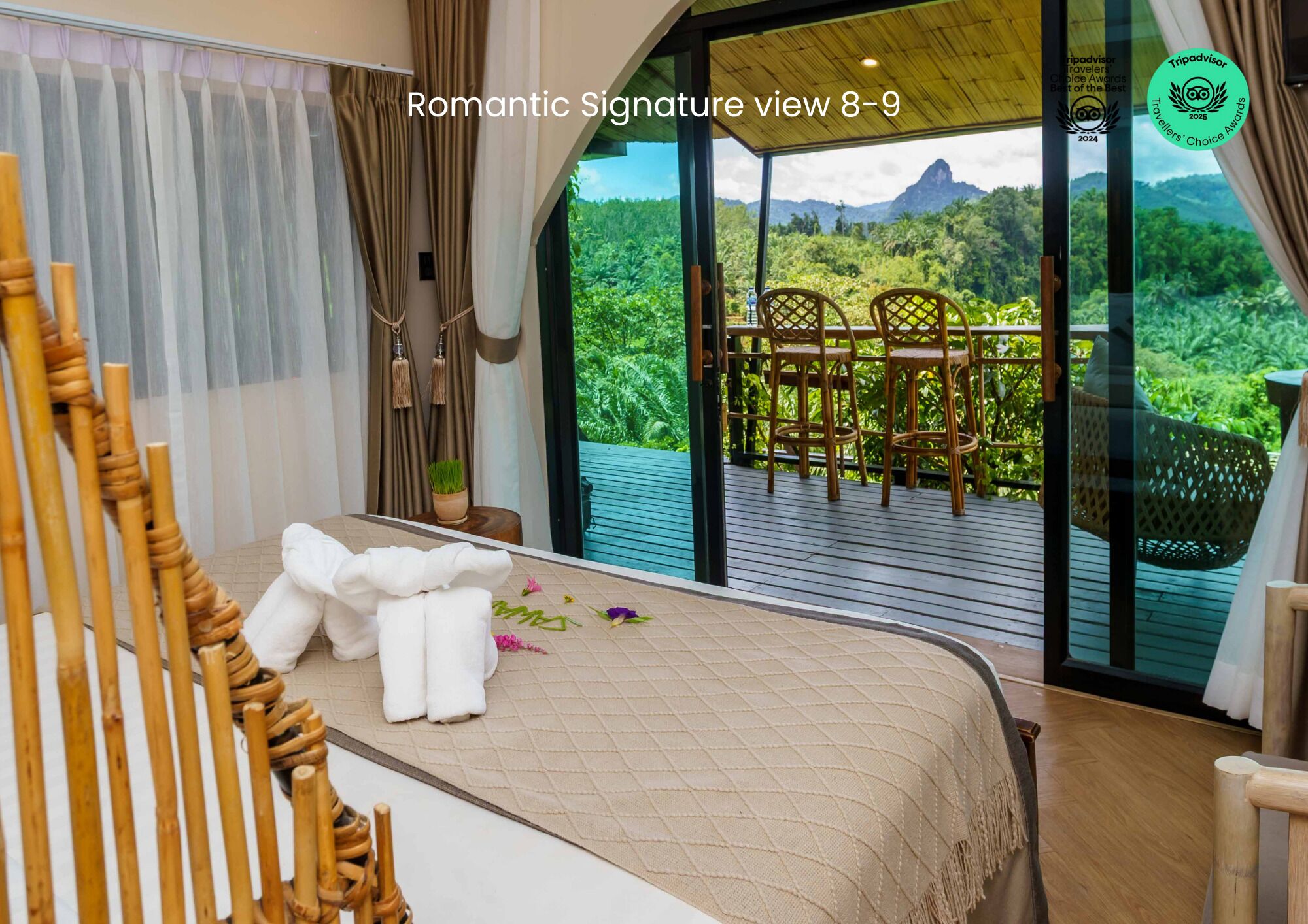 Romantic Signature View | โต๊ะทำงาน, ผ้าม่านกันแสง, Wi-Fi ฟรี, ผ้าปูที่นอน