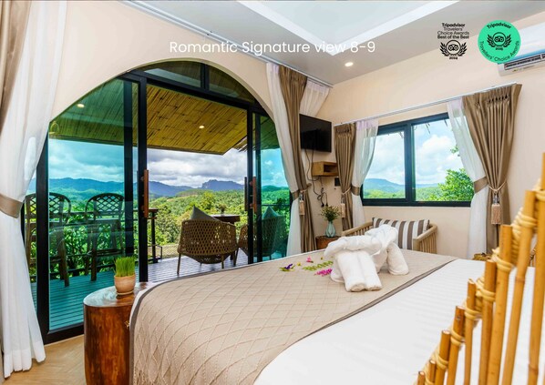 Romantic Signature View | Bàn, màn/rèm cản sáng, truy cập Internet không dây miễn phí 