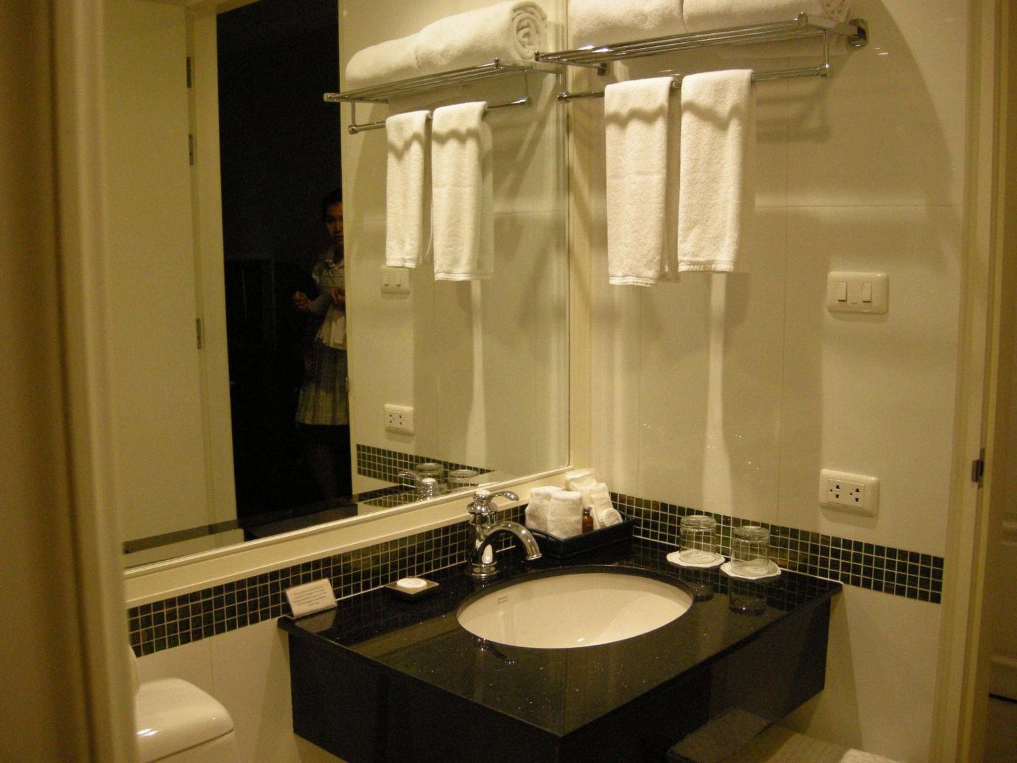 free toiletries, hair dryer, bathrobes, slippers