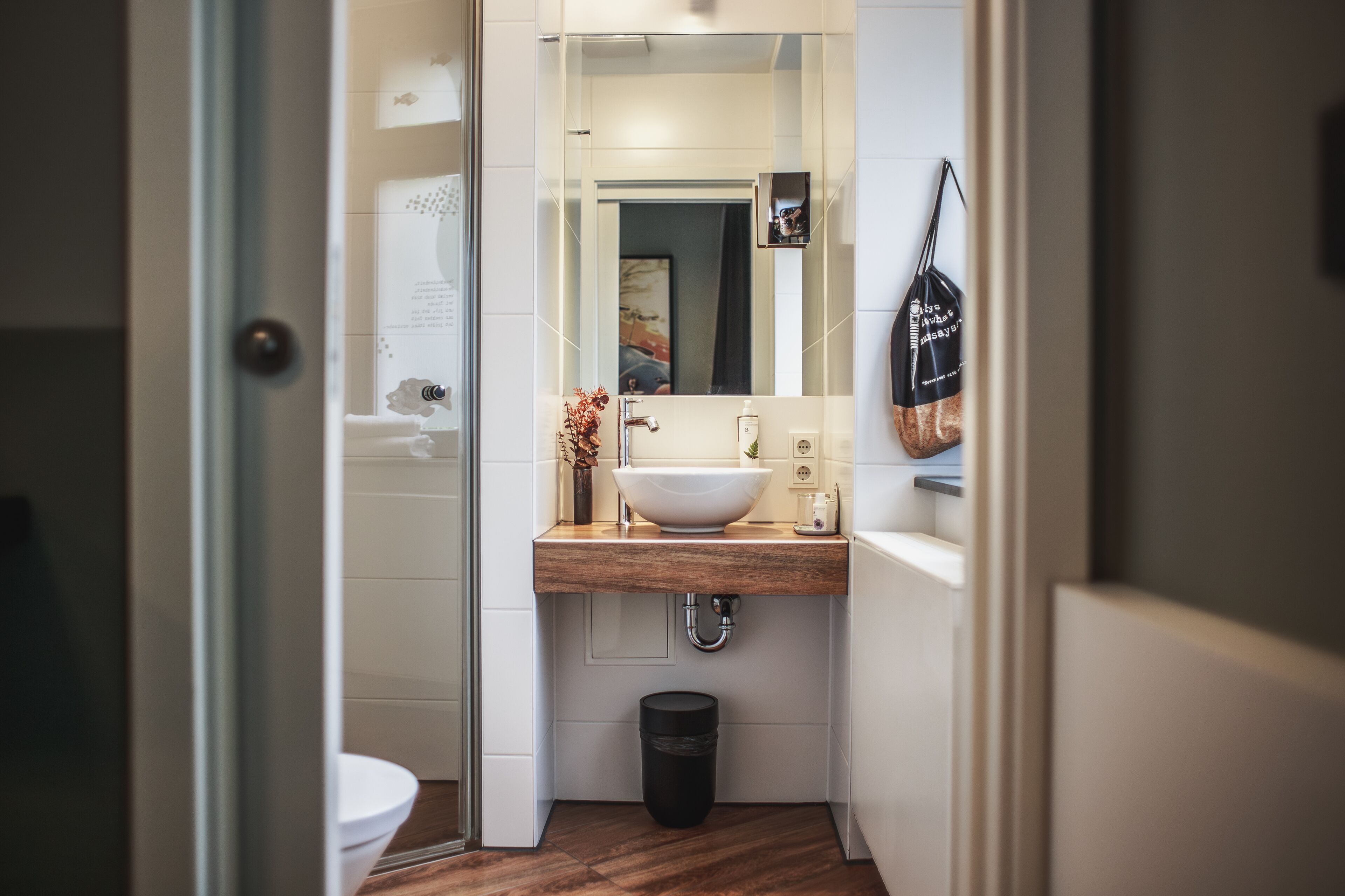 standard single room | bathroom | shower, rainfall showerhead, designer toiletries, hair dryer