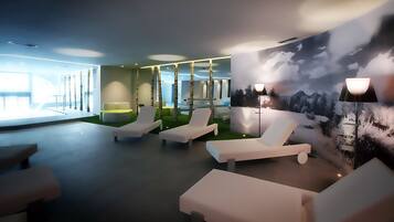 Couples treatment rooms, sauna, hot tub, steam room, Turkish bath