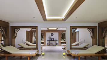 Salas de tratamiento para parejas, sauna y baño de vapor