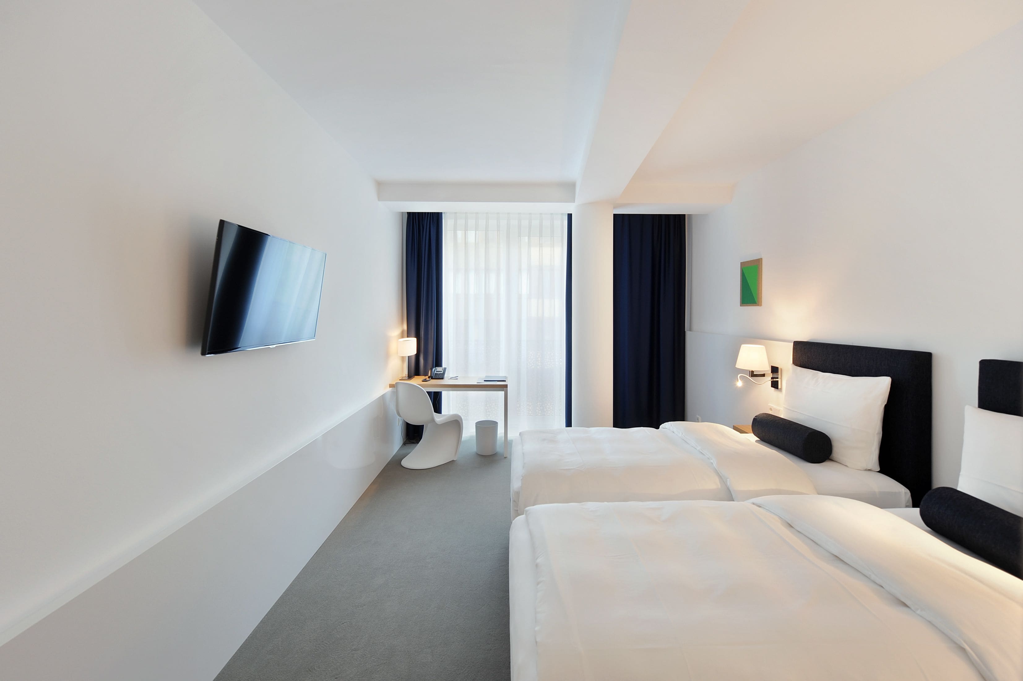 twin room | egyptian cotton sheets, premium bedding, down duvets, pillow-top beds