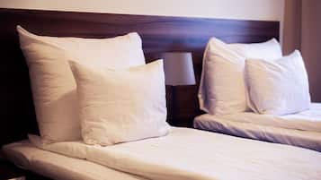 Blackout curtains, free WiFi, bed sheets