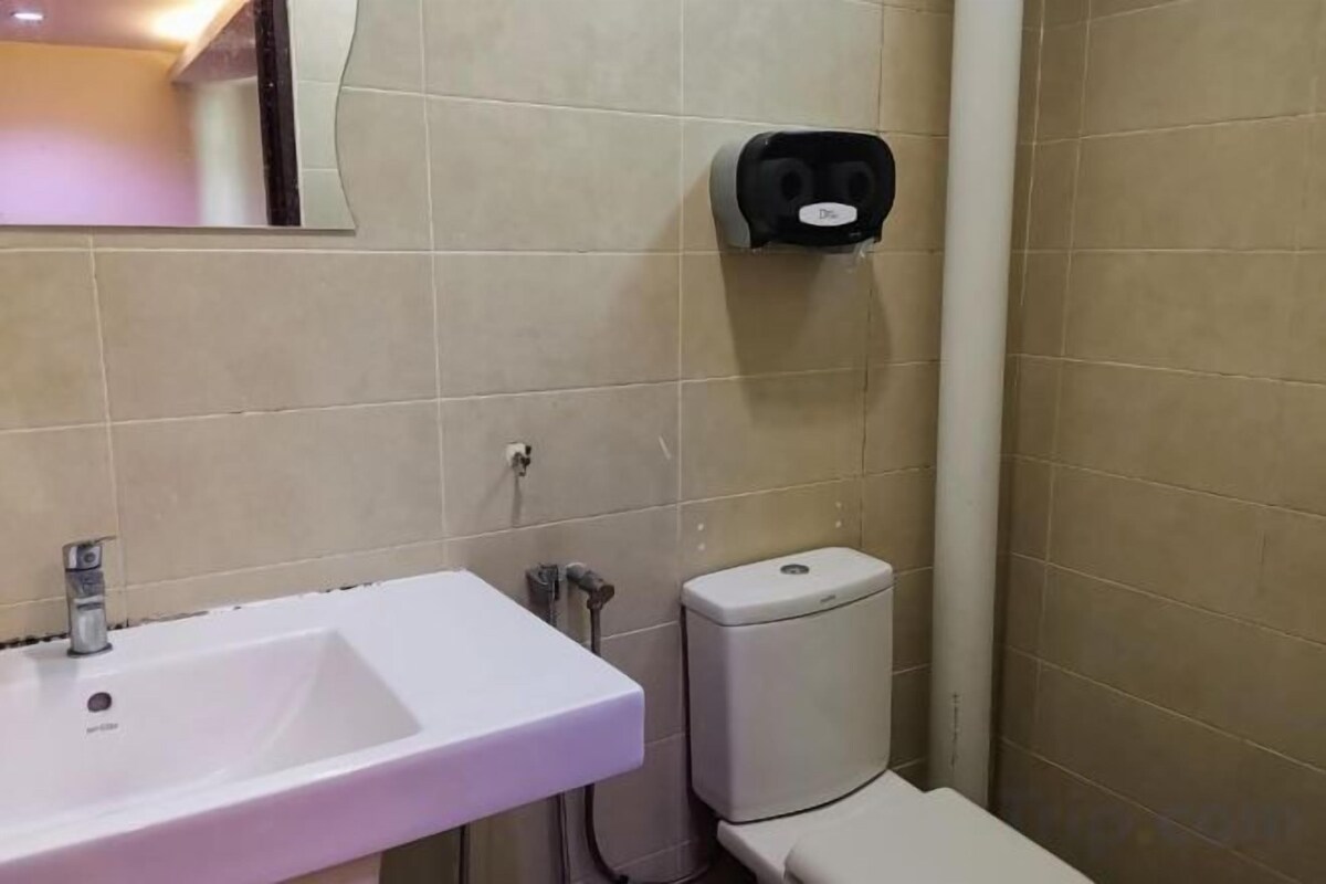 Shower, free toiletries, hair dryer, bidet