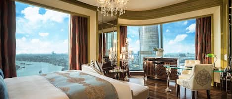 Frette Italian sheets, premium bedding, down comforters, free minibar