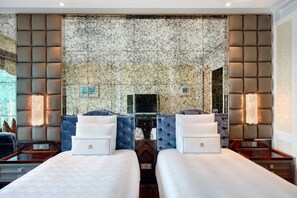 Deluxe Twin, Free Minibar, City View | Frette Italian sheets, premium bedding, down comforters, free minibar