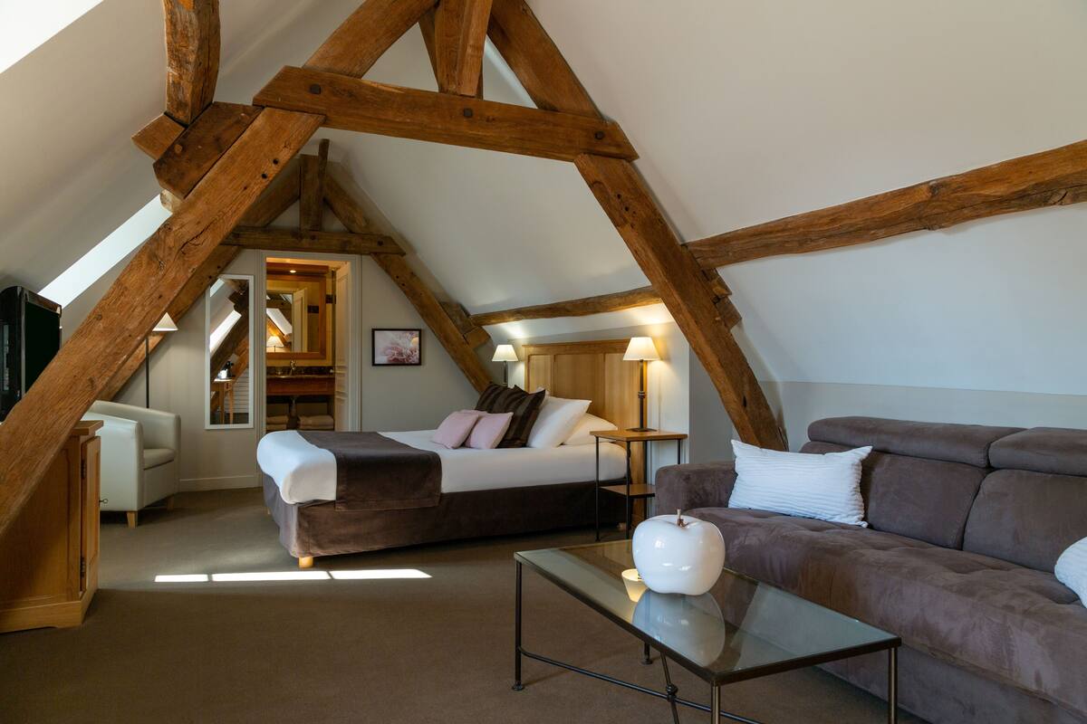 deluxe double room, 1 double bed with sofa bed | room amenity