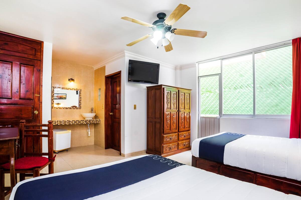 Desk, iron/ironing board, WiFi (free), bed sheets