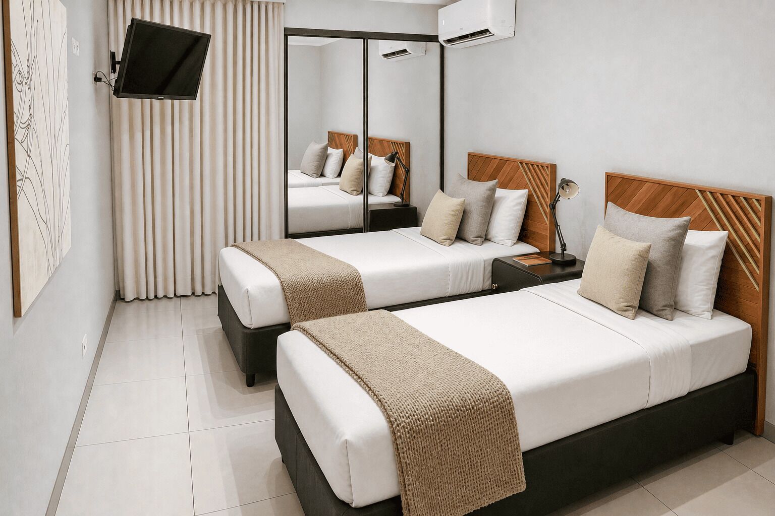 Apartamento twin | Free WiFi, bed sheets