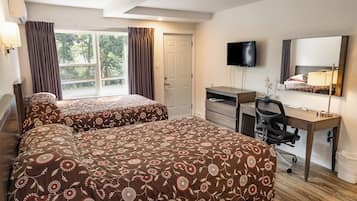 Deluxe Double Room, 2 Double Beds, Non Smoking, Refrigerator & Microwave | Desk, laptop workspace, blackout curtains, free WiFi