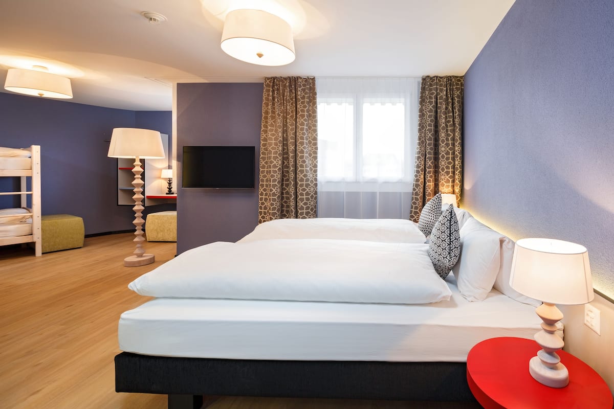 design quadruple room, mountain view | room amenity