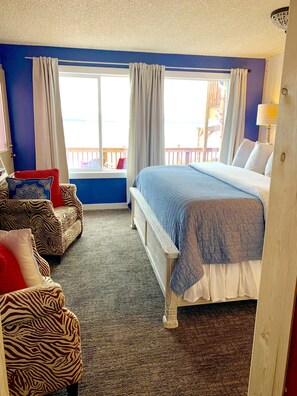 Superior-rum - 1 kingsize-säng - havsutsikt - mot vattnet | Sängtillbehör av högsta kvalitet och memory foam-madrasser