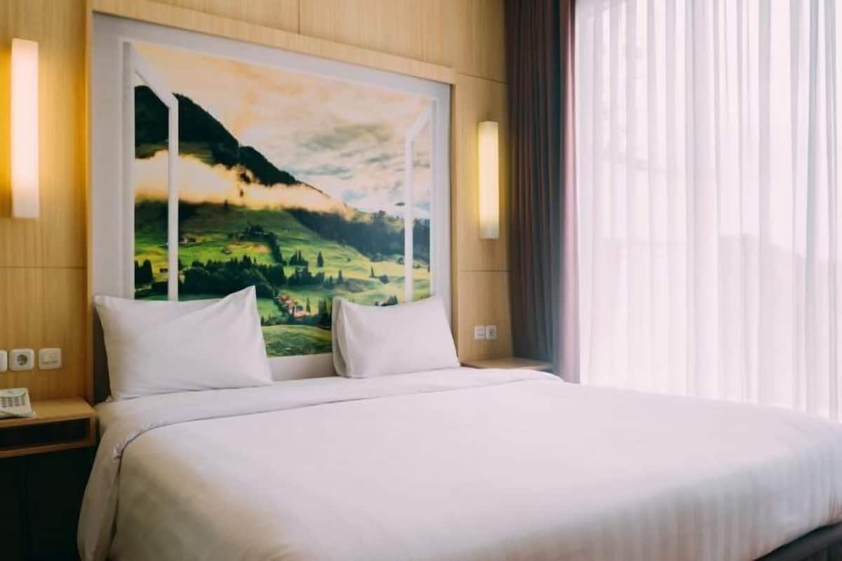 In-room safe, desk, laptop workspace, blackout drapes