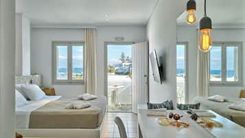 Chambre Supérieure, balcon, vue partielle sur la mer