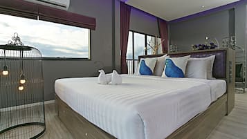 Minibar, in-room safe, desk, blackout curtains