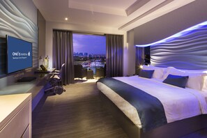 In-room safe, desk, laptop workspace, iron/ironing board