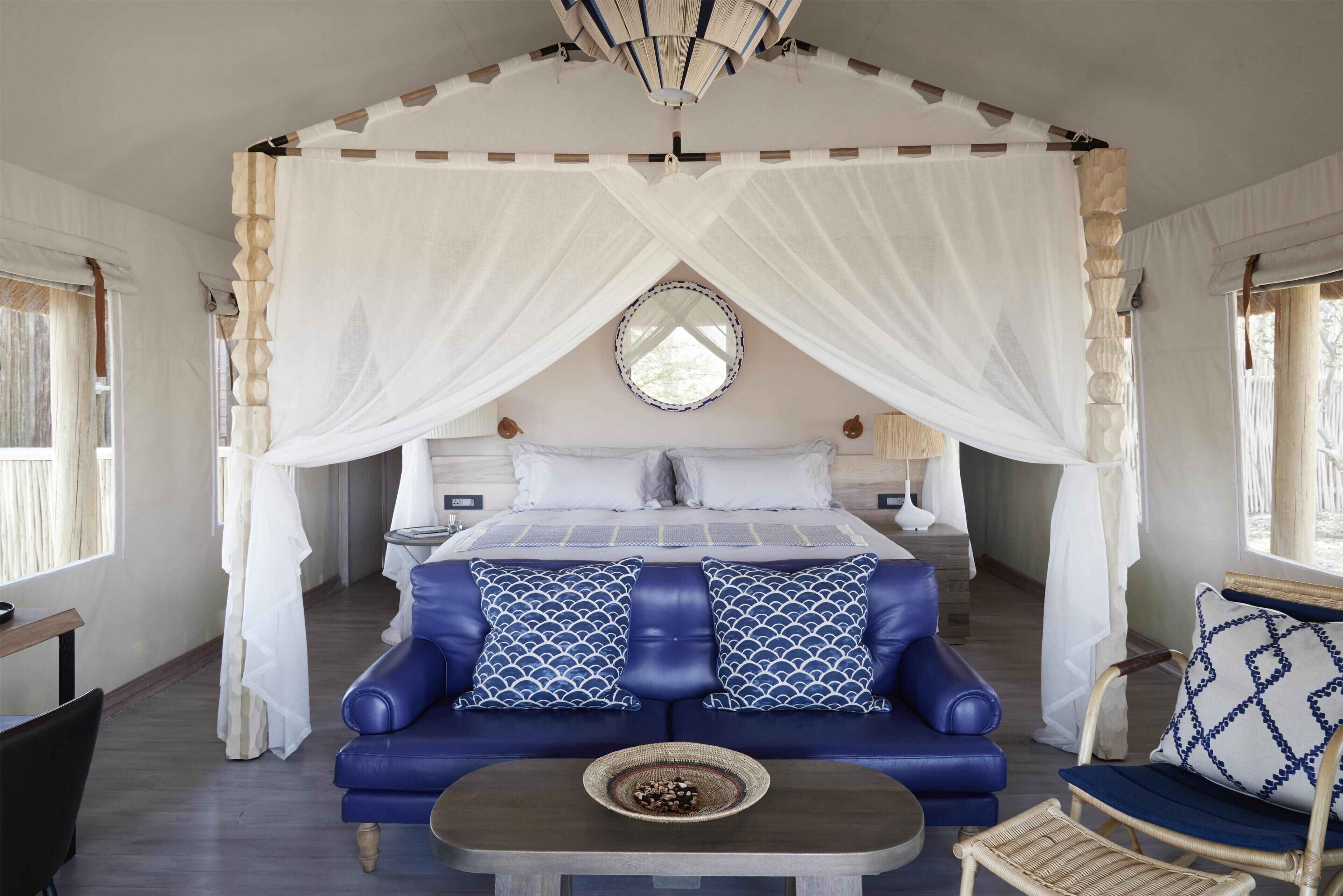 Deluxe Tent (Savute Elephant Lodge) | Premium bedding, free minibar, in-room safe, desk