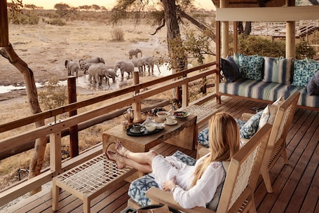 Deluxe Room (Savute Elephant Lodge) | Terrace/patio. Savute Elephant Lodge, A Belmond Safari, Belmond