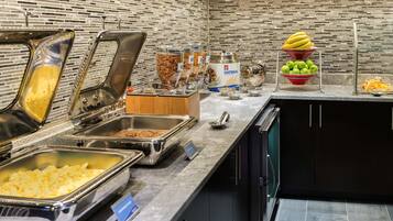 Free daily buffet breakfast