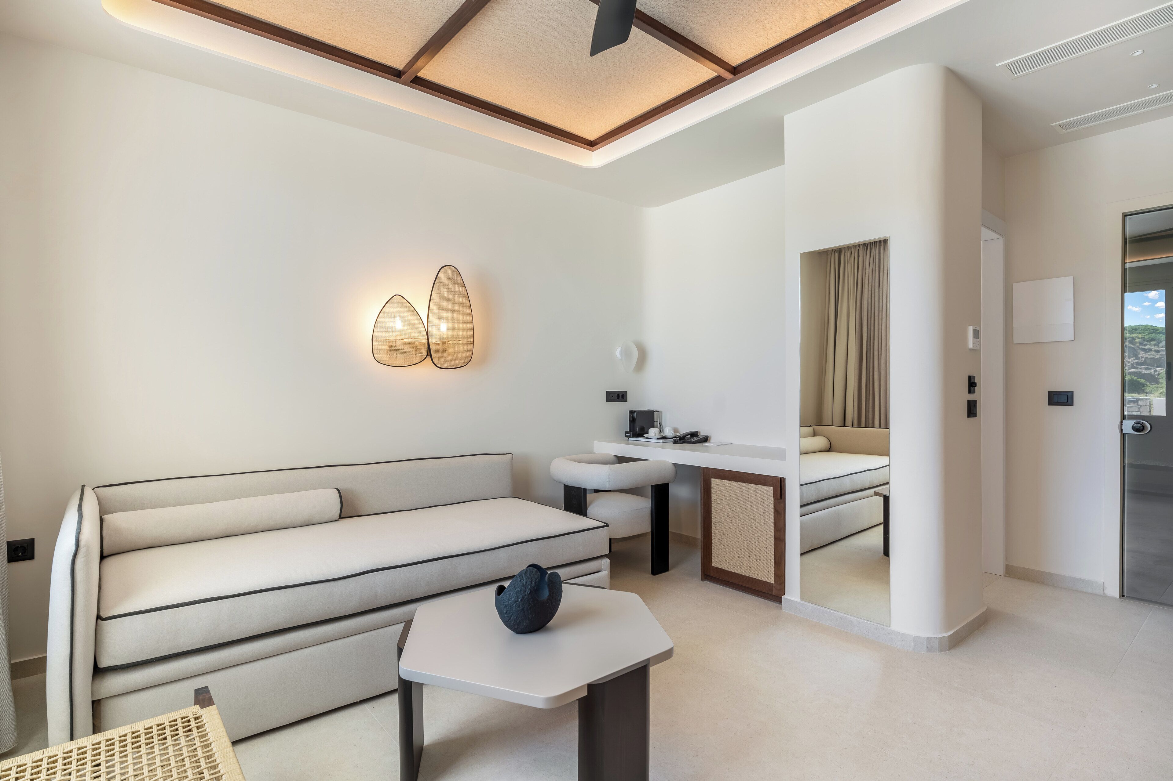 Deluxe Suite, Private Pool | Free minibar items, in-room safe, desk, soundproofing