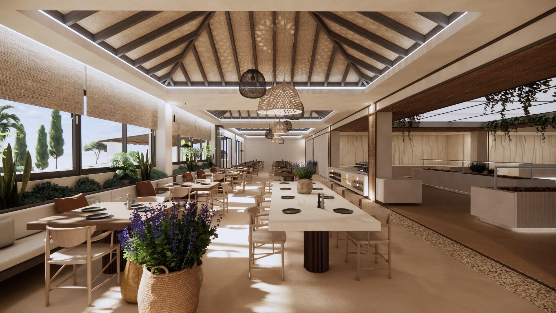 Breakfast, lunch, dinner served; international cuisine, garden views 