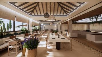 Breakfast, lunch, dinner served; international cuisine, garden views