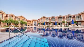 2 outdoor pools, open 8:00 AM to 7:30 PM, pool umbrellas, sun loungers