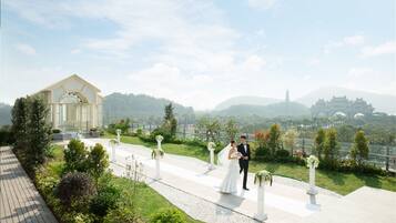 Outdoor wedding area