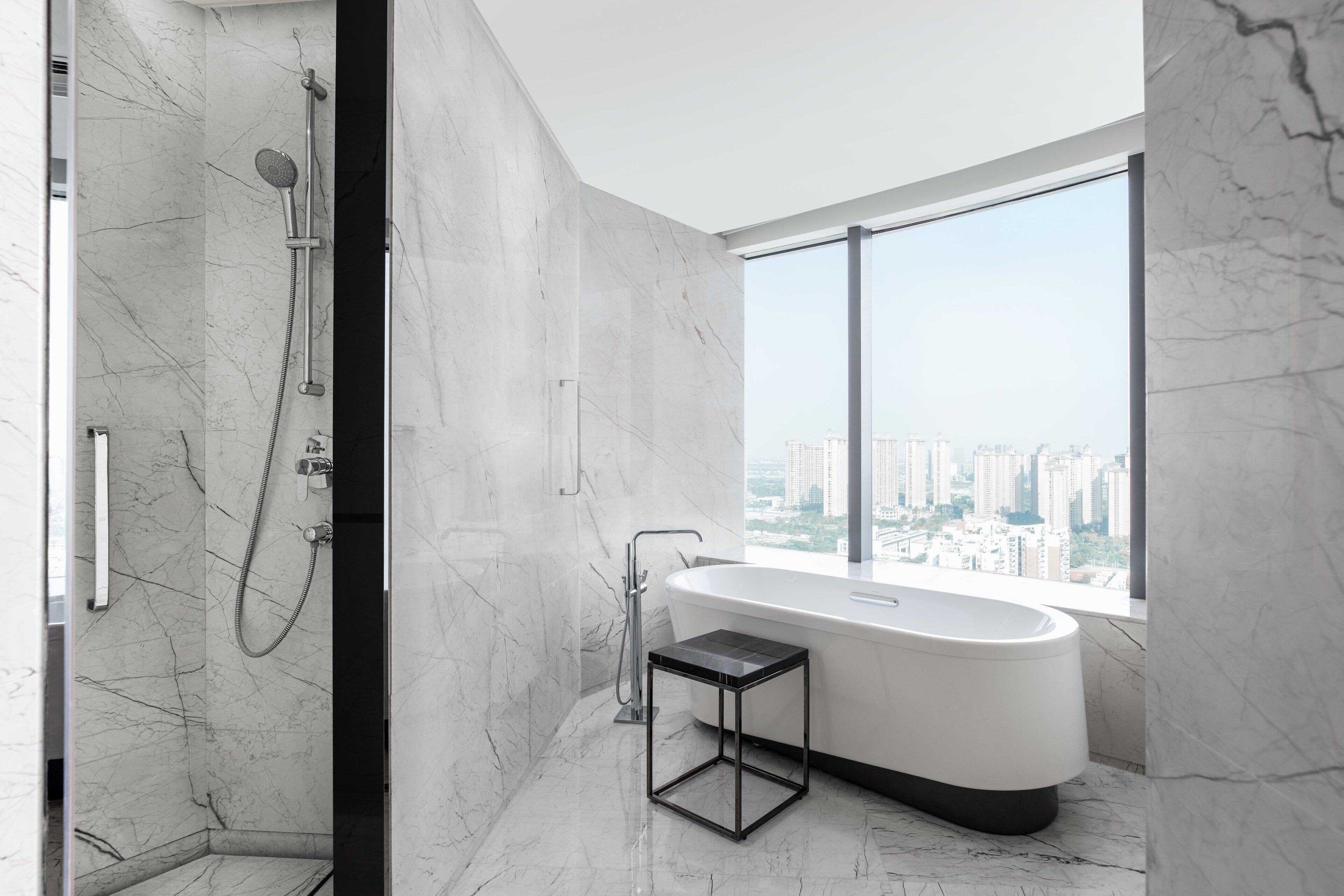 executive suite, 1 bedroom, lake view | bathroom | separate bathtub and shower, jetted bath, rainfall showerhead