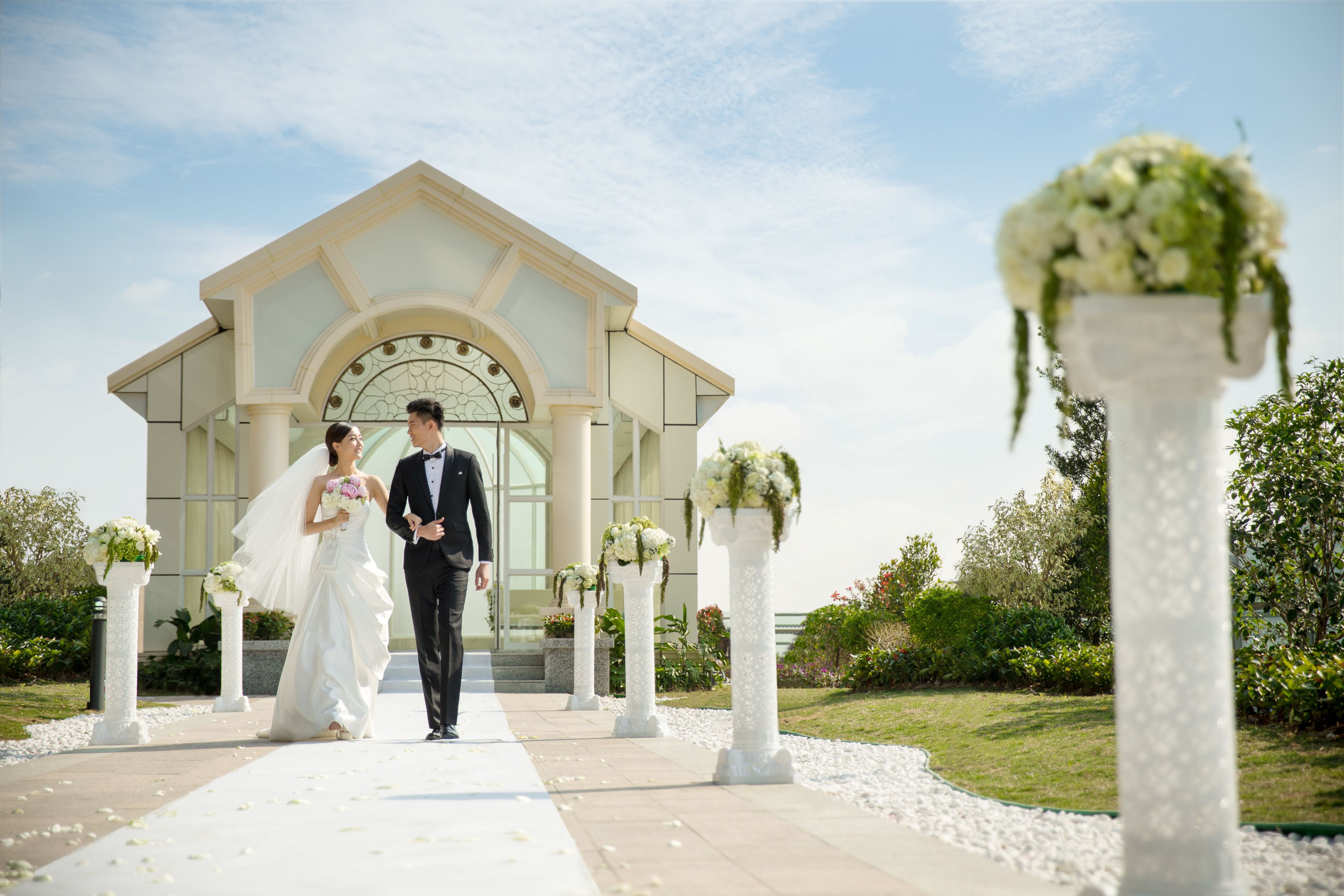 outdoor wedding area