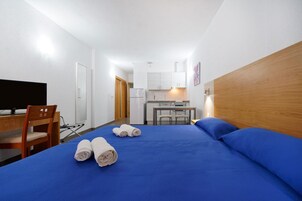 Desk, blackout drapes, free WiFi