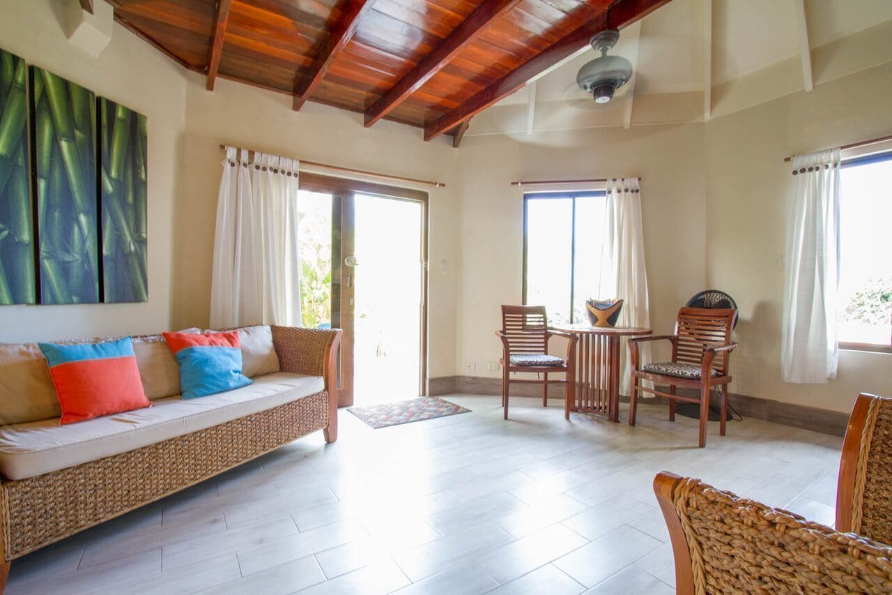 bungalow, 1 bedroom, ocean view | living area | 30-inch lcd tv with digital channels