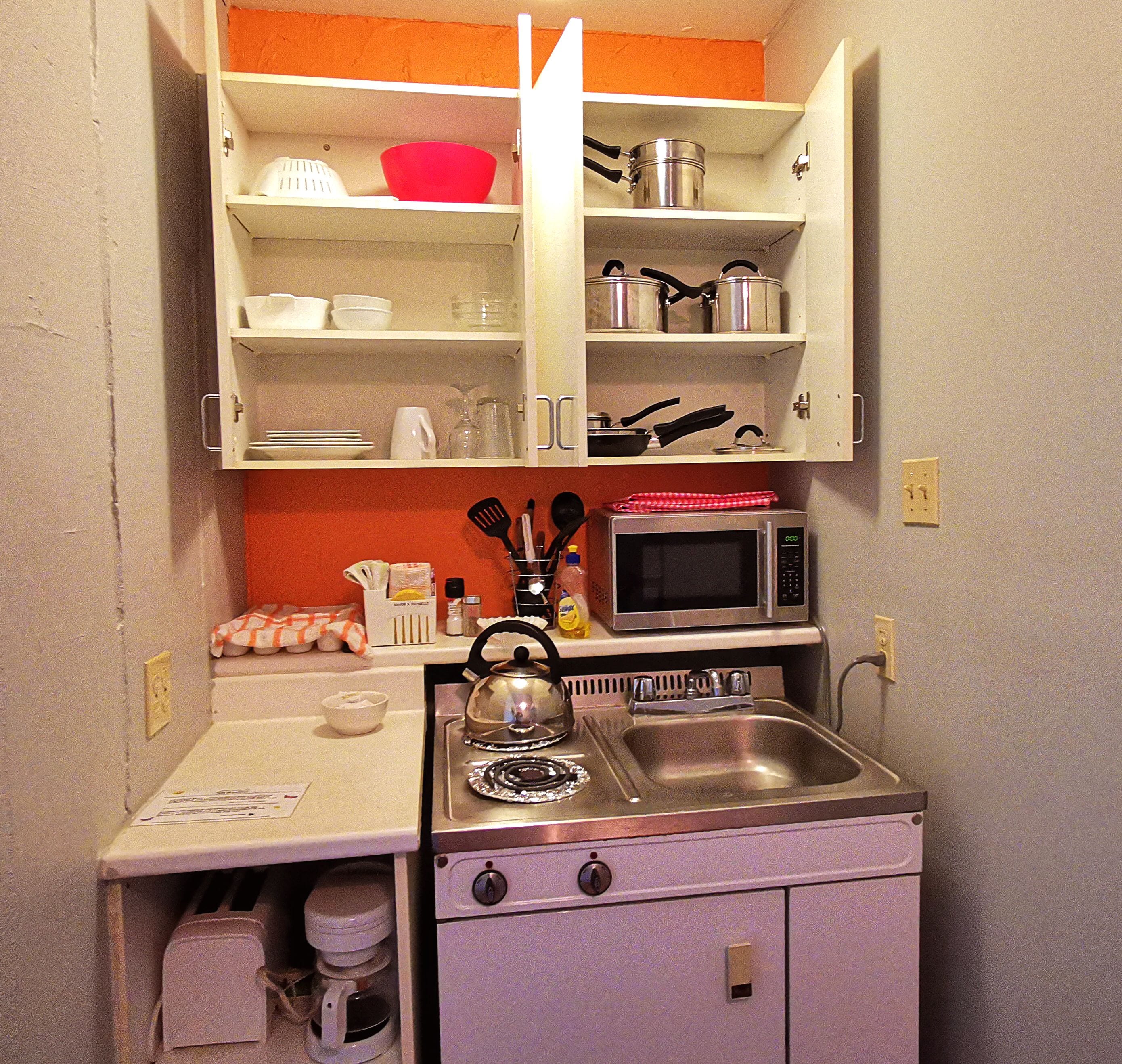 Superior Room, 1 Queen Bed, Kitchenette, Mountain View (Hot Tub & Fireplace) | Private kitchenette | Fridge