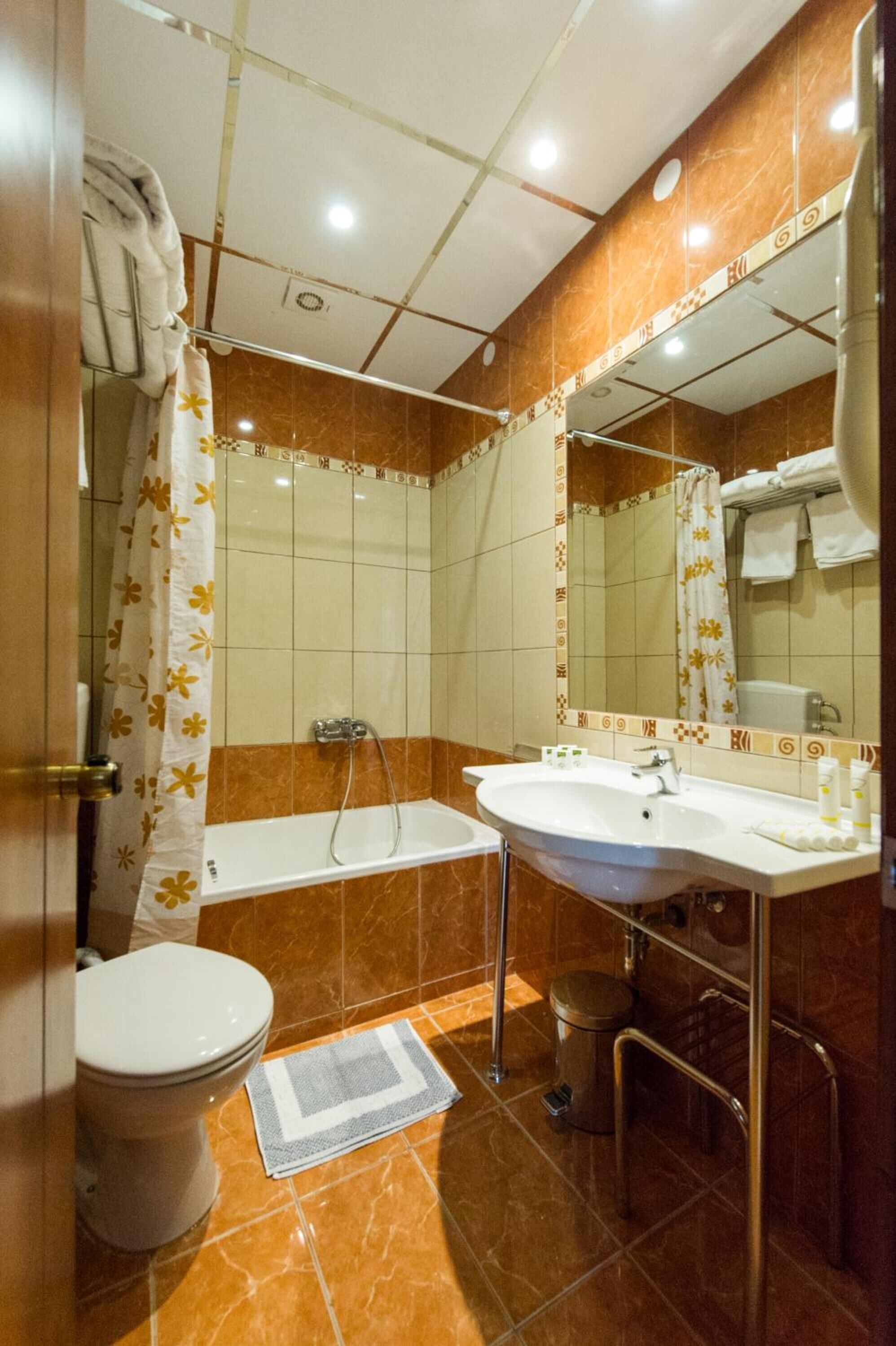 free toiletries, hair dryer, bathrobes, slippers