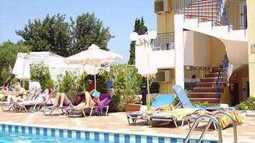 2 outdoor pools, pool umbrellas, sun loungers