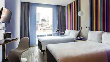 Memory foam beds, individually decorated, desk, laptop workspace