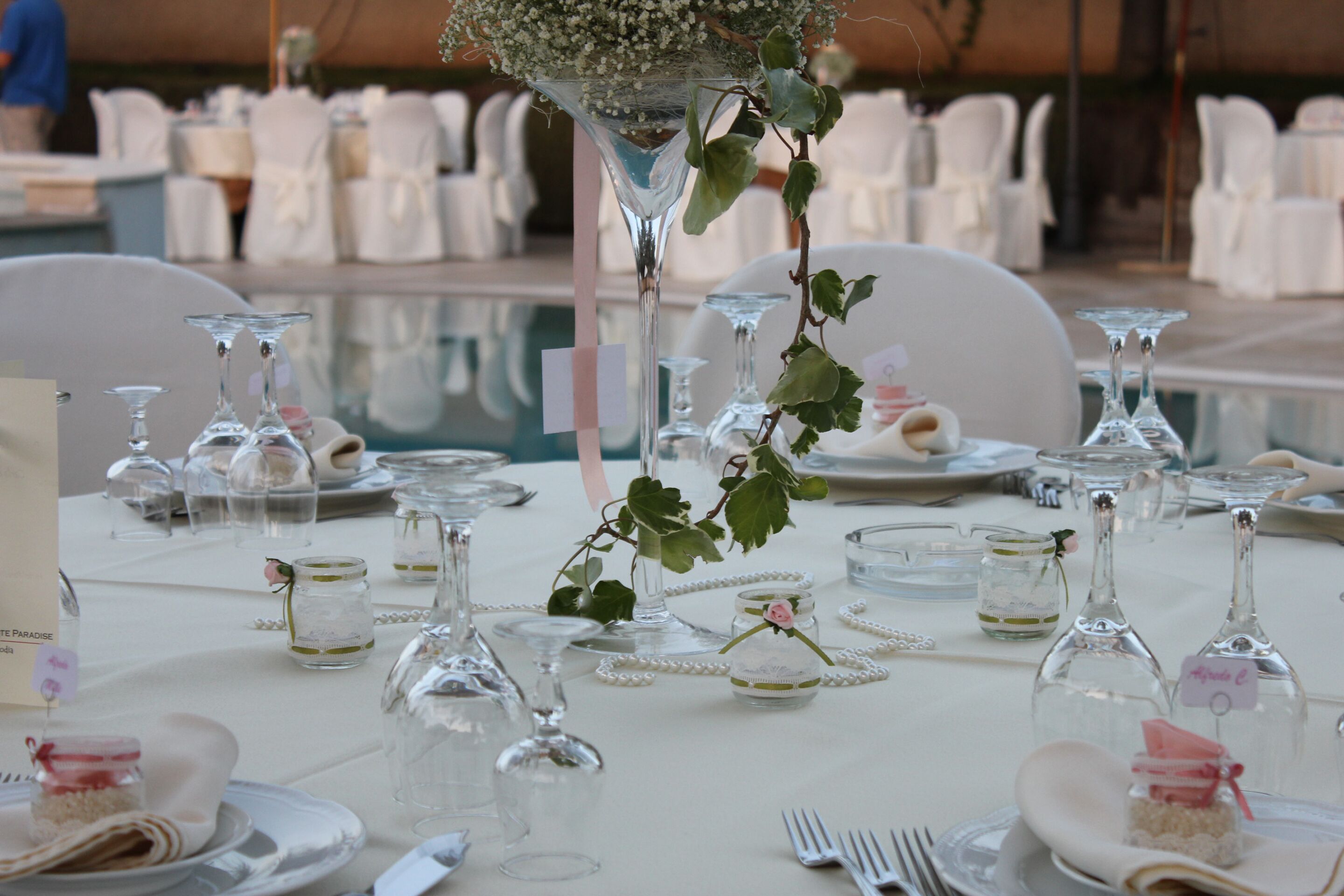 outdoor banquet area