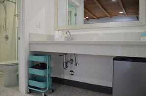 Deluxe Room, Multiple Beds | Bathroom | Shower, free toiletries, hair dryer, towels