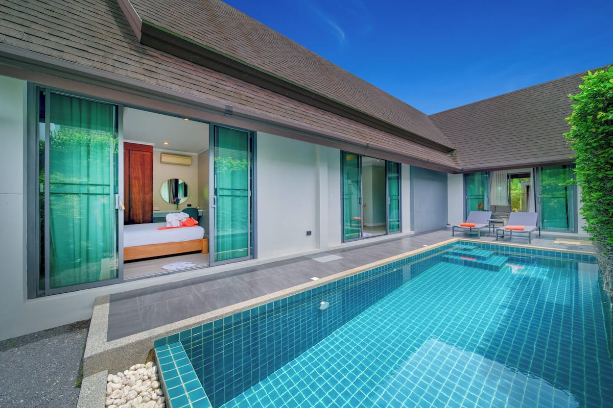 Two-Bedroom Deluxe Pool Villa | 1 slaapkamer, luxe beddengoed, een kluis op de kamer
