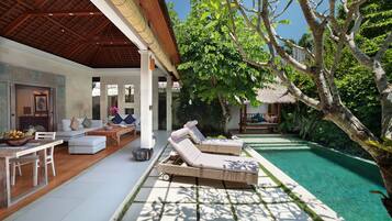 Deluxe Villa, 1 Bedroom, Private Pool | In-room safe, iron/ironing board, free WiFi, bed sheets