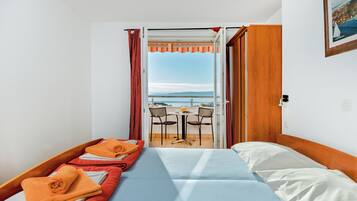 Lägenhet - 1 sovrum - balkong - viss havsutsikt (2-4) | Allergitestade sängkläder och värdeförvaringsskåp på rummet