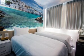 Superior Twin Room | Individually decorated, blackout drapes, free WiFi, bed sheets - Morwing Hotel - Ocean (New Taipei City)