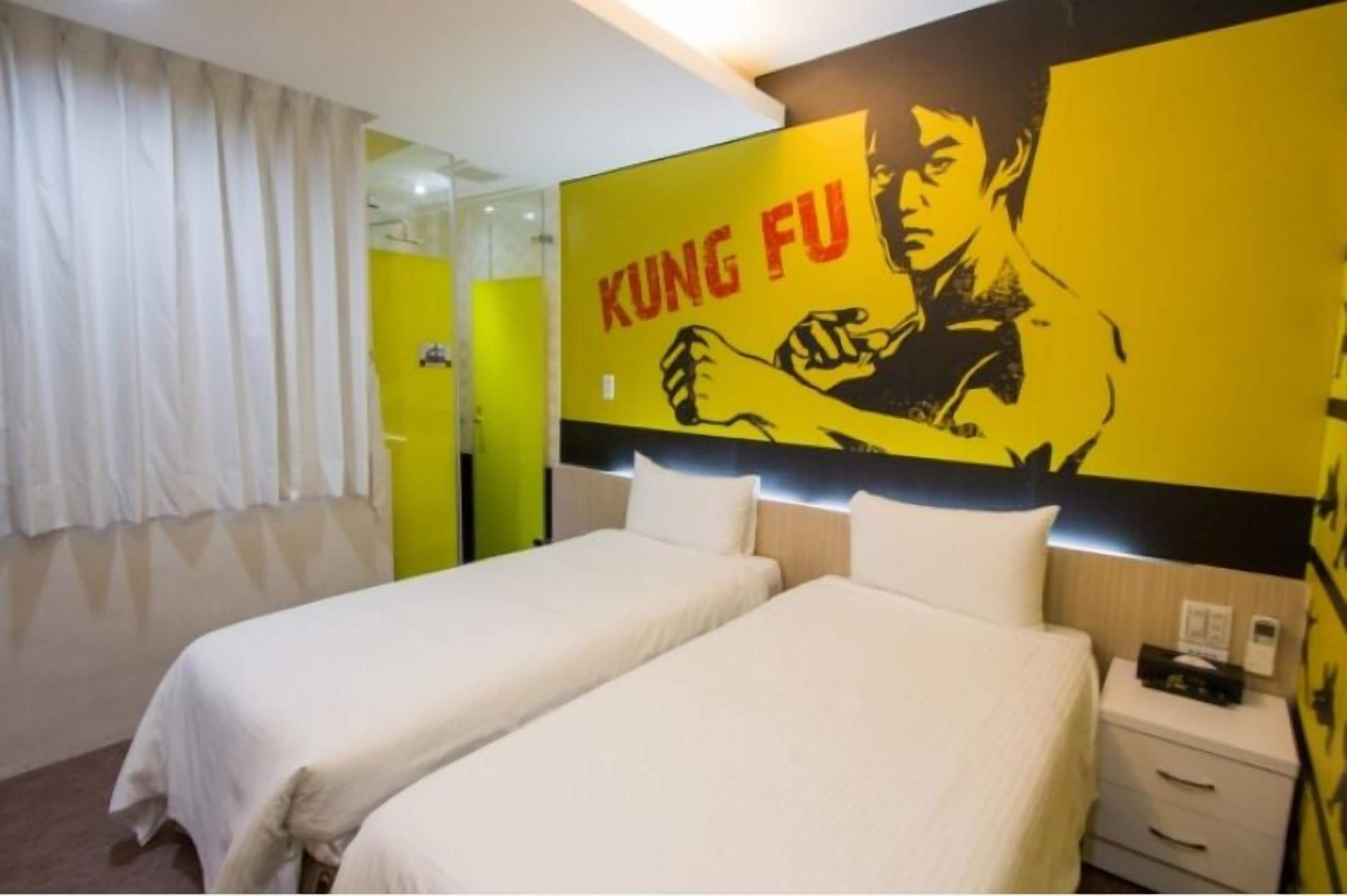 deluxe twin room | individually decorated, blackout curtains, free wifi, bed sheets